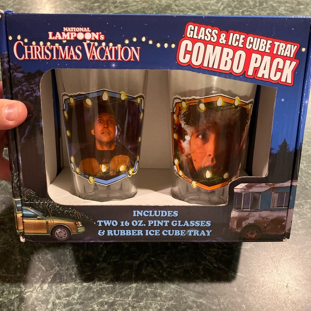 National Lampoons Christmas Vacation Glass Combo